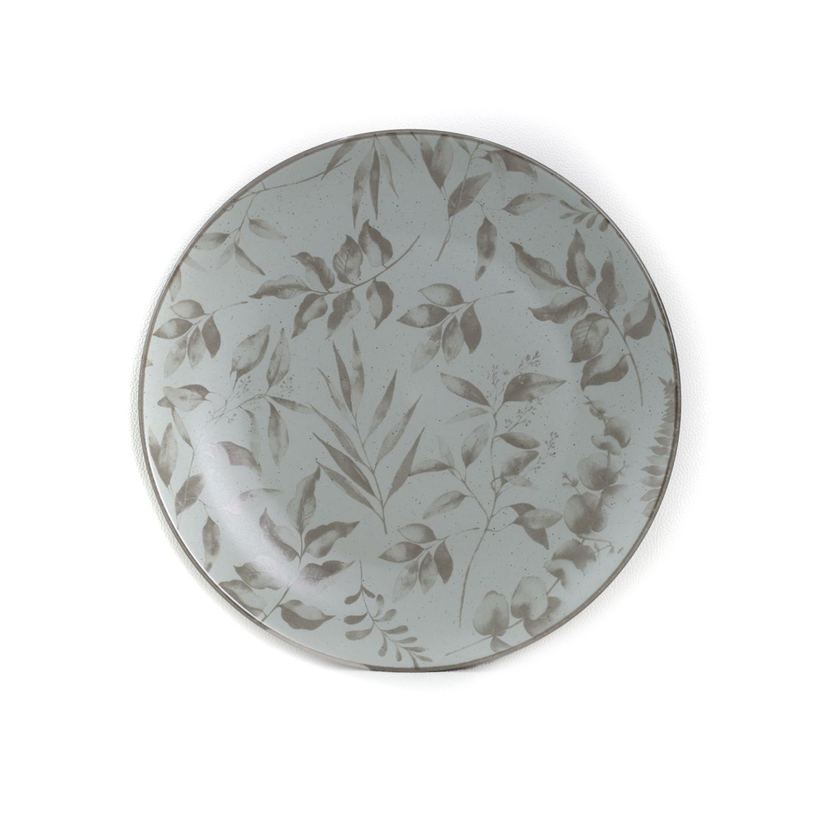 Prato raso BLOOM verde de cer&acirc;mica 26,5cm