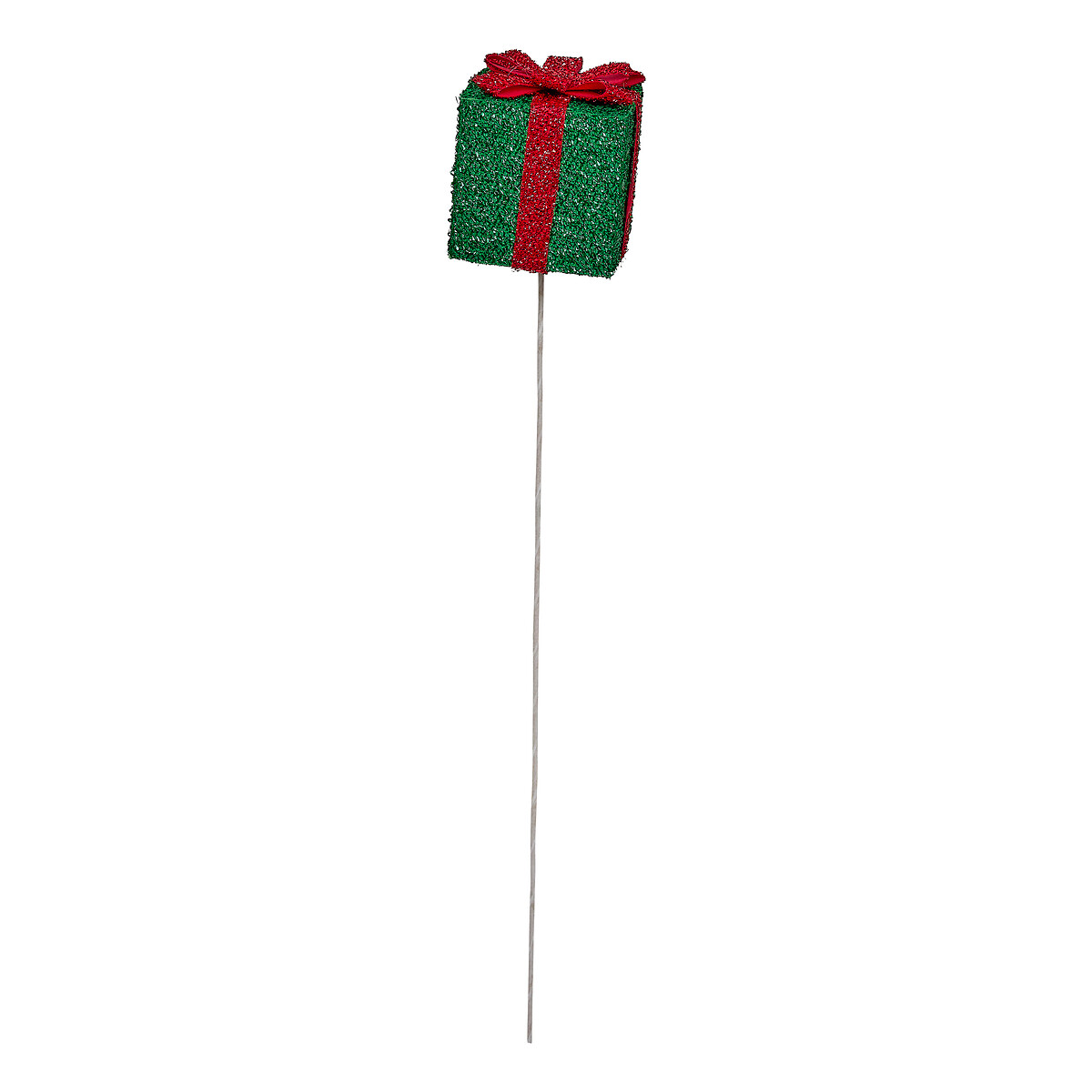 Haste presente verde e vermellho 65cm