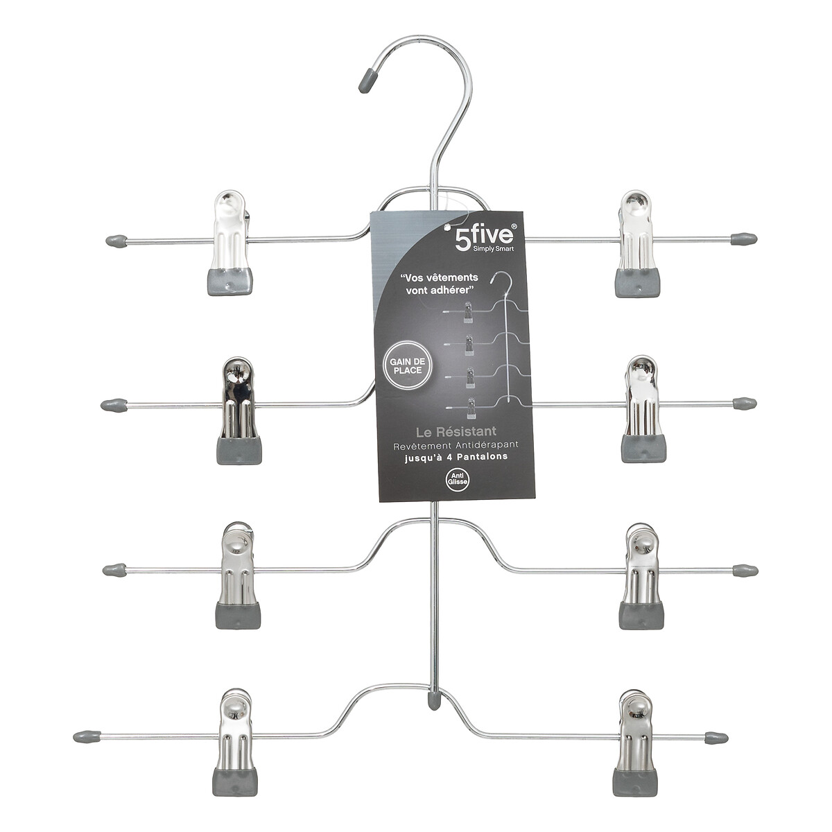 Cabide para cal&ccedil;as em metal com pin&ccedil;as