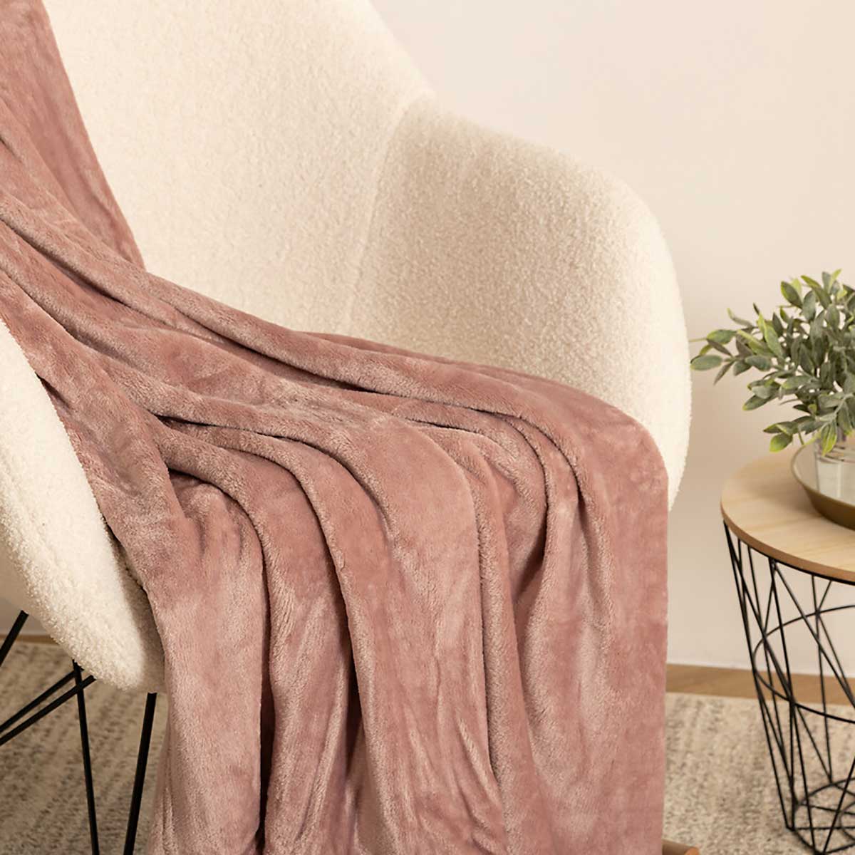 Manta CORALINA rosa velho 130x180cm