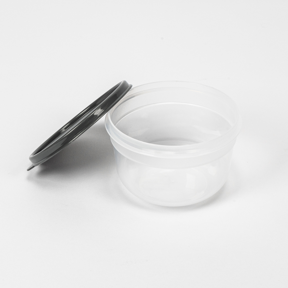 Caixa redonda com tampa cinza 1,4l