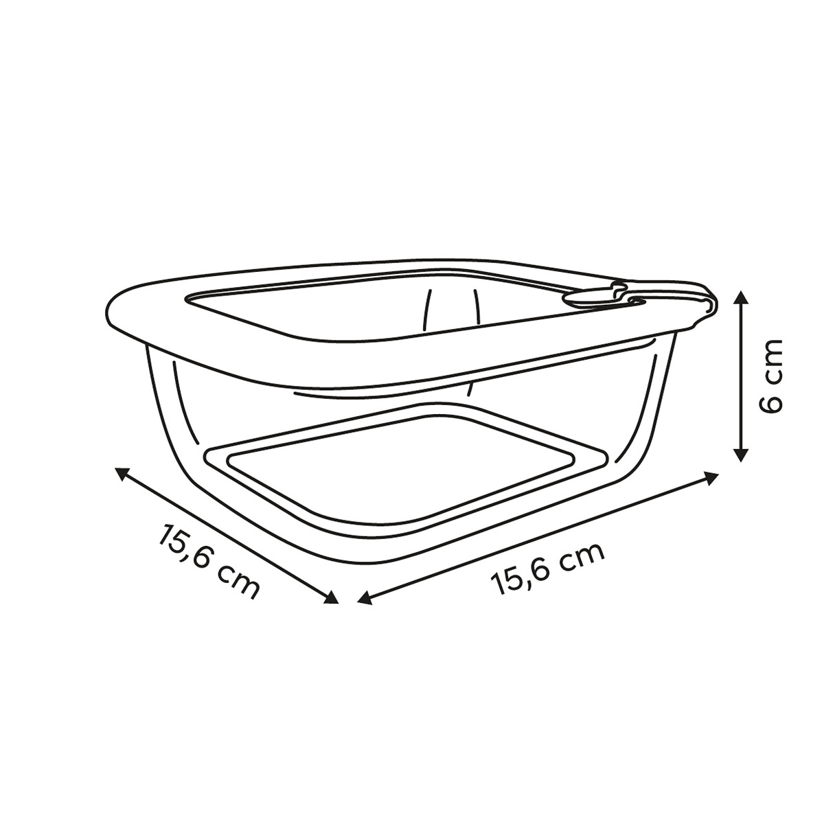 Caixa herm&eacute;tica retangular SILEAT 0,8l