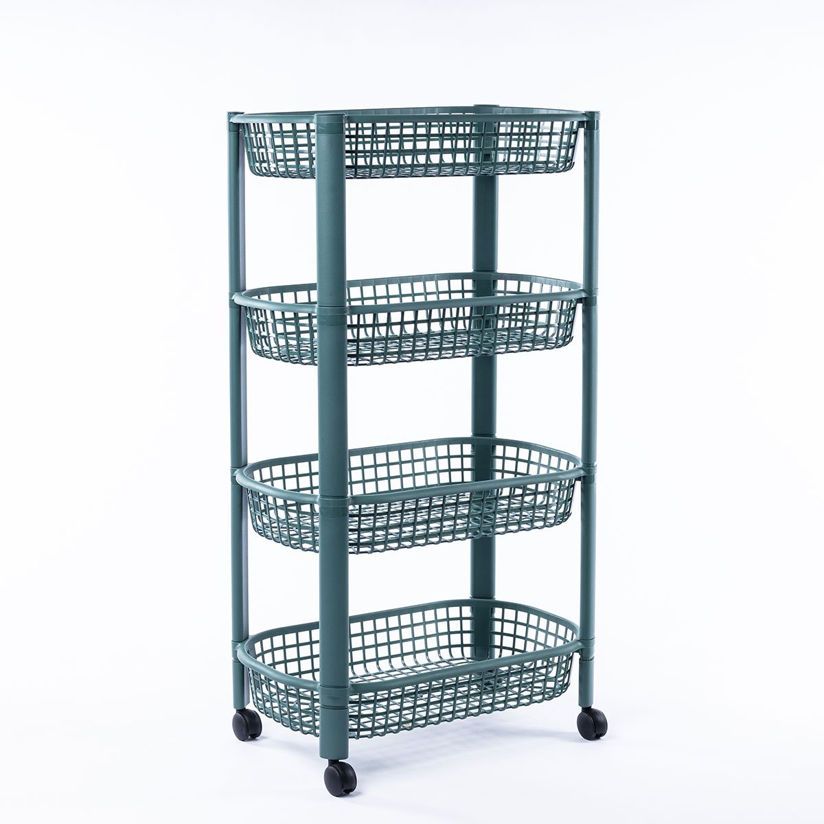 Carrinho de cozinha SAN marino verde com 4 cestos