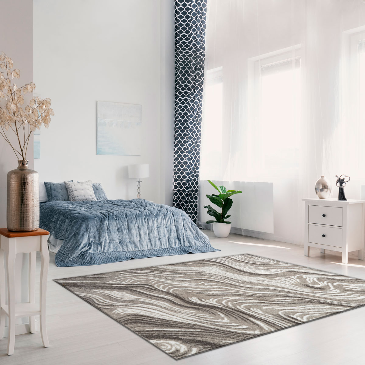 Tapete ARIUS cinza 120x160cm