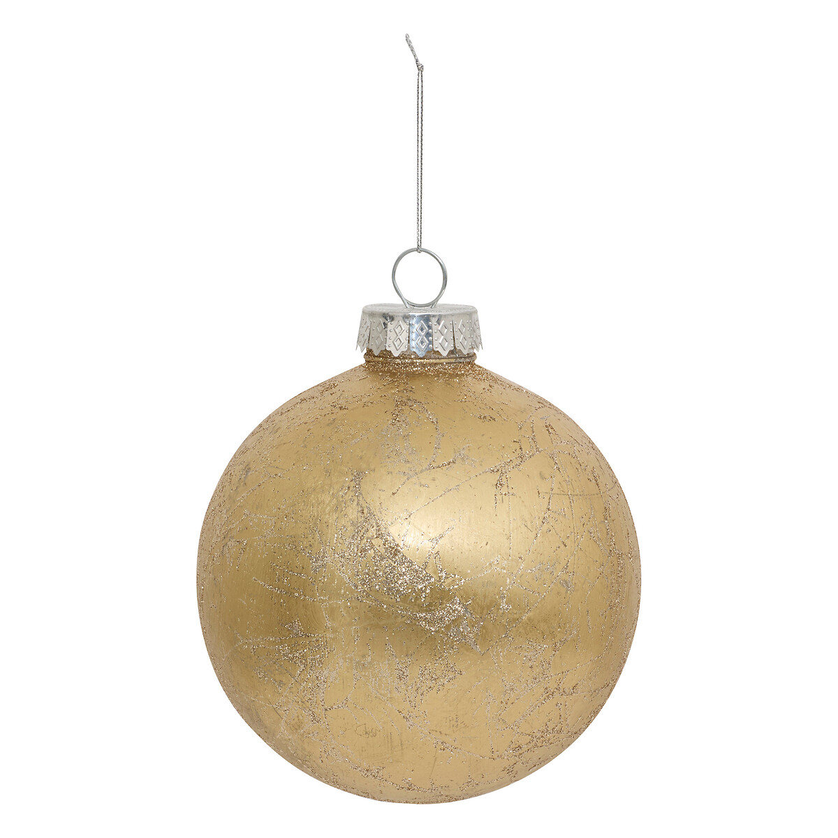 Bola de natal com efeito metalizado 15cm
