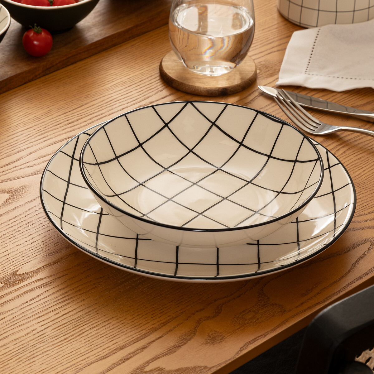 Conjunto De 6 Bases Para Copos Em Madeira Ac&aacute;cia