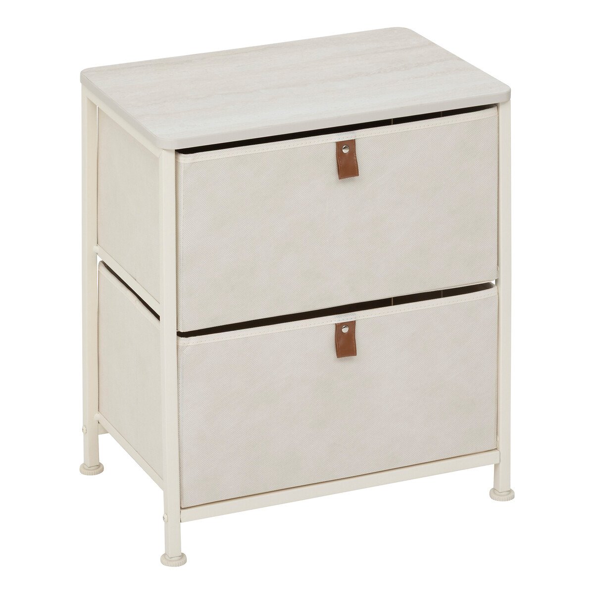 M&oacute;vel de arruma&ccedil;&atilde;o TISSA bege com 2 gavetas