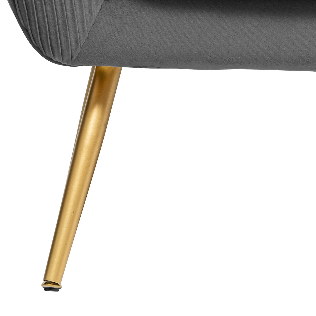 Sof&aacute; de 2 lugares SOLARO cinza em veludo