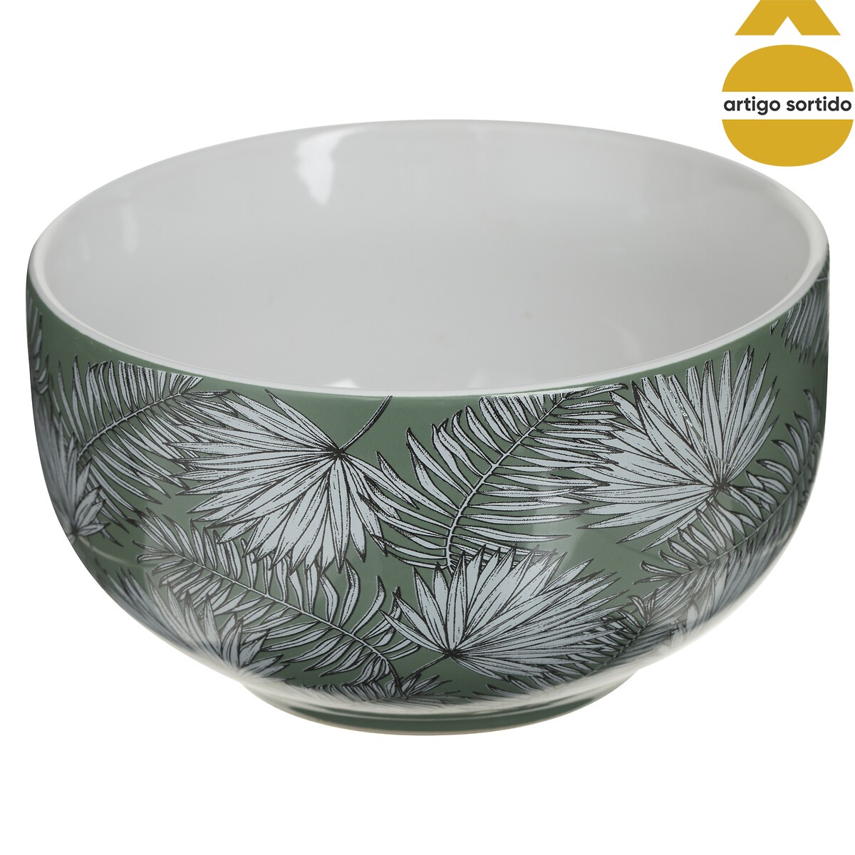 Tigela em cerâmica 50cl folhas JUNGLE 