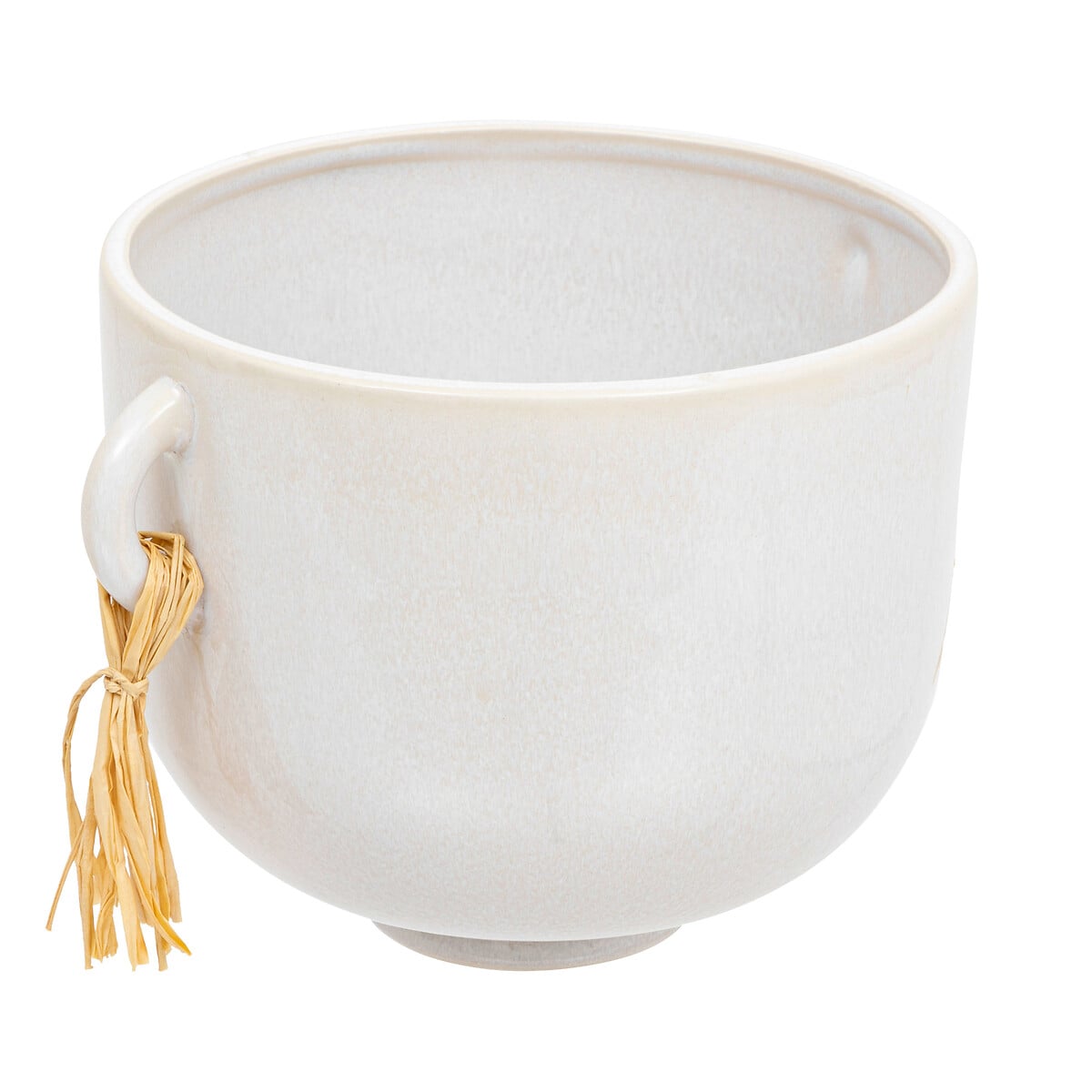 Vaso SOLEYA branco em cer&acirc;mica 18cm