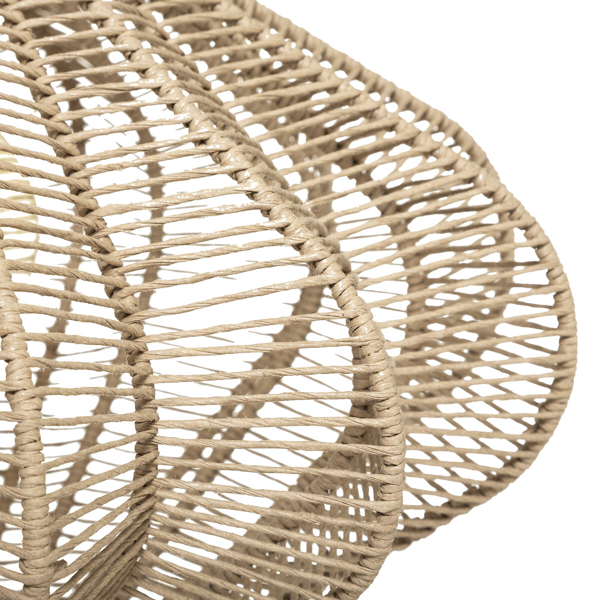 Candeeiro de mesa TERY bege em metal e papel