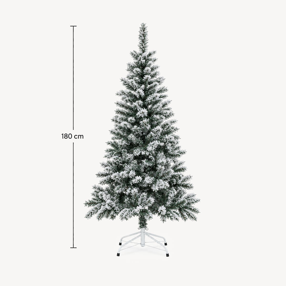&Aacute;rvore de natal FLOQUE verde com efeito neve 180cm