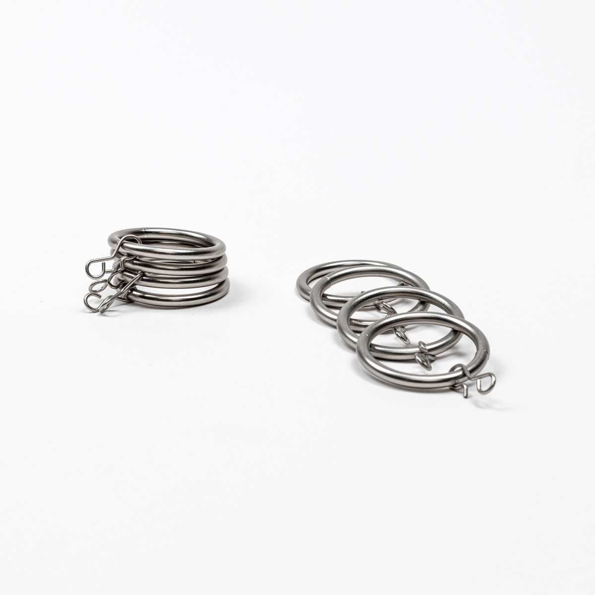 Conjunto de 8 argolas prateado d20cm