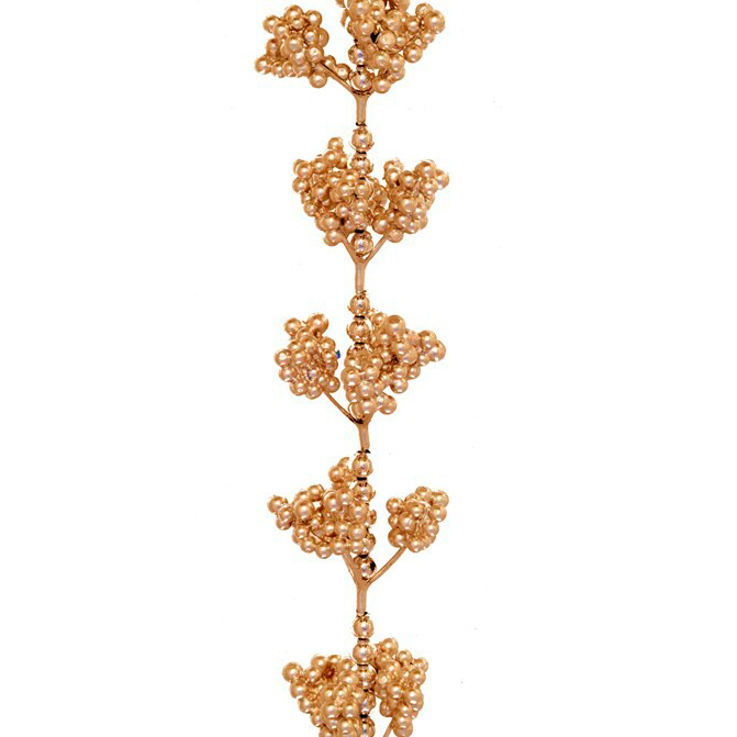 Grinalda com bagas em dourado 150cm