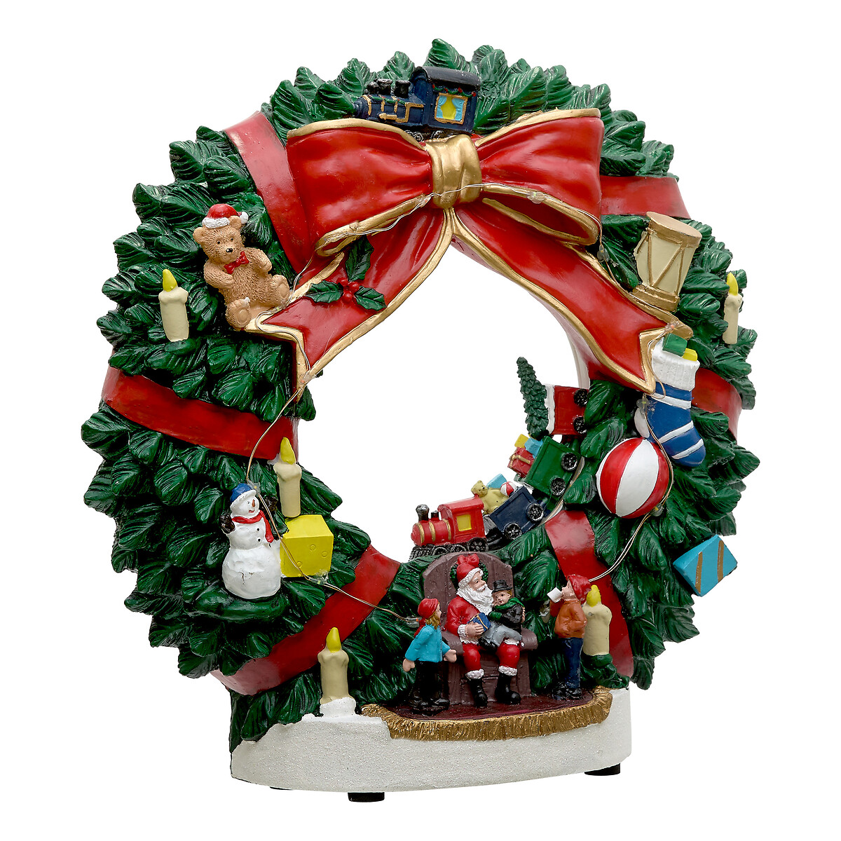 Aldeia Coroa De Natal Com Comboio