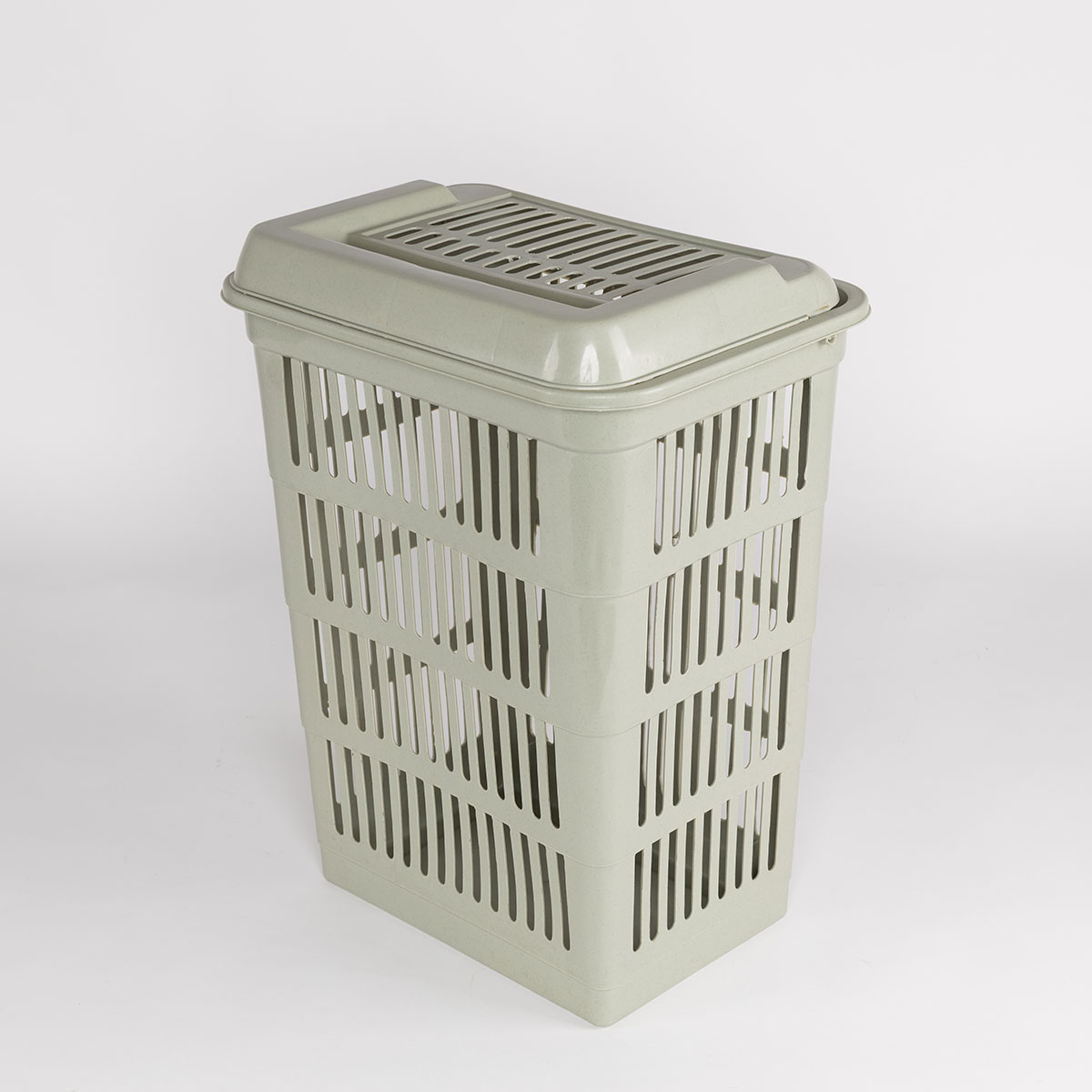 Cesto para roupa suja com tampa verde 40L