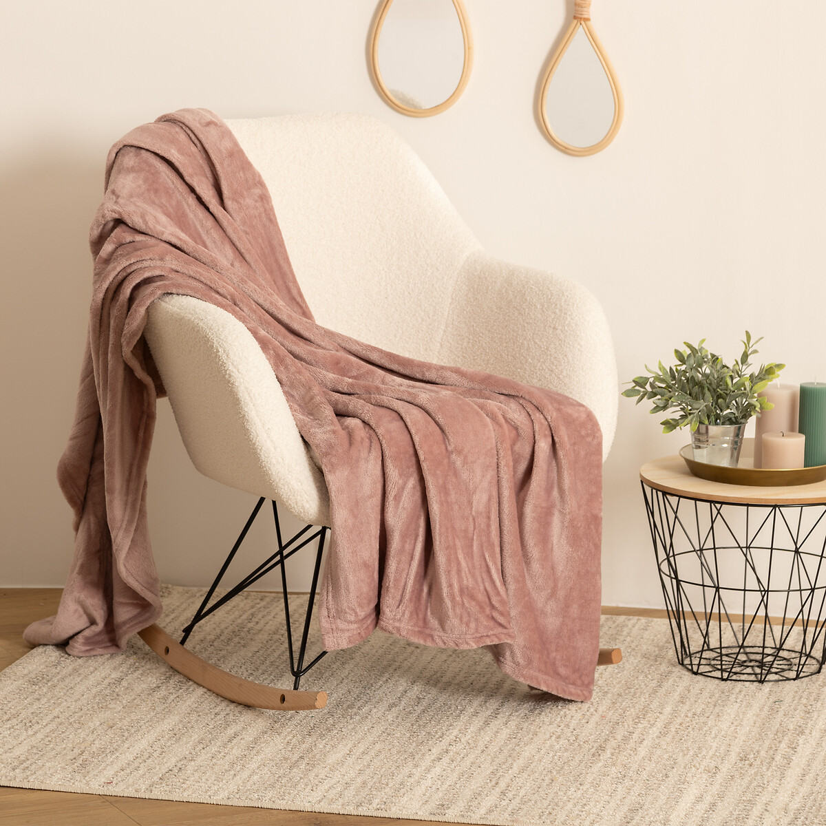 Manta CORALINA rosa velho 130x180cm