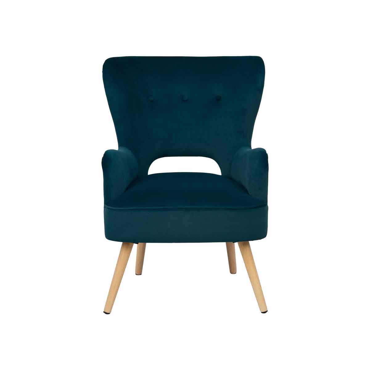 Cadeirão THOR azul em veludo