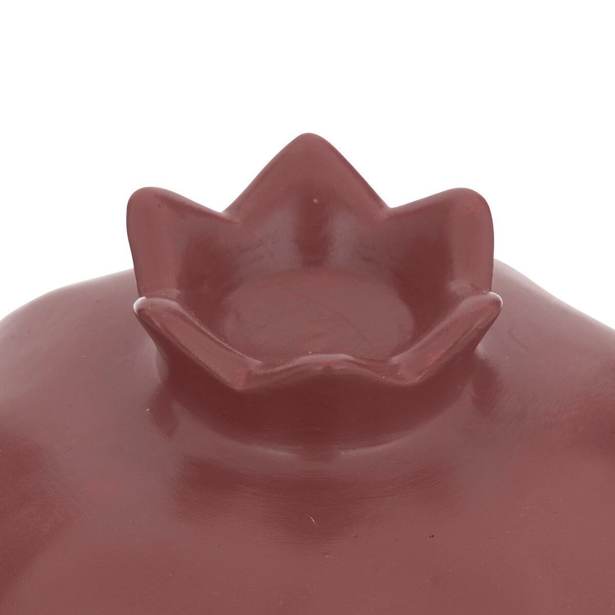 Rom&atilde; decorativa rosa escuro em cer&acirc;mica 13cm