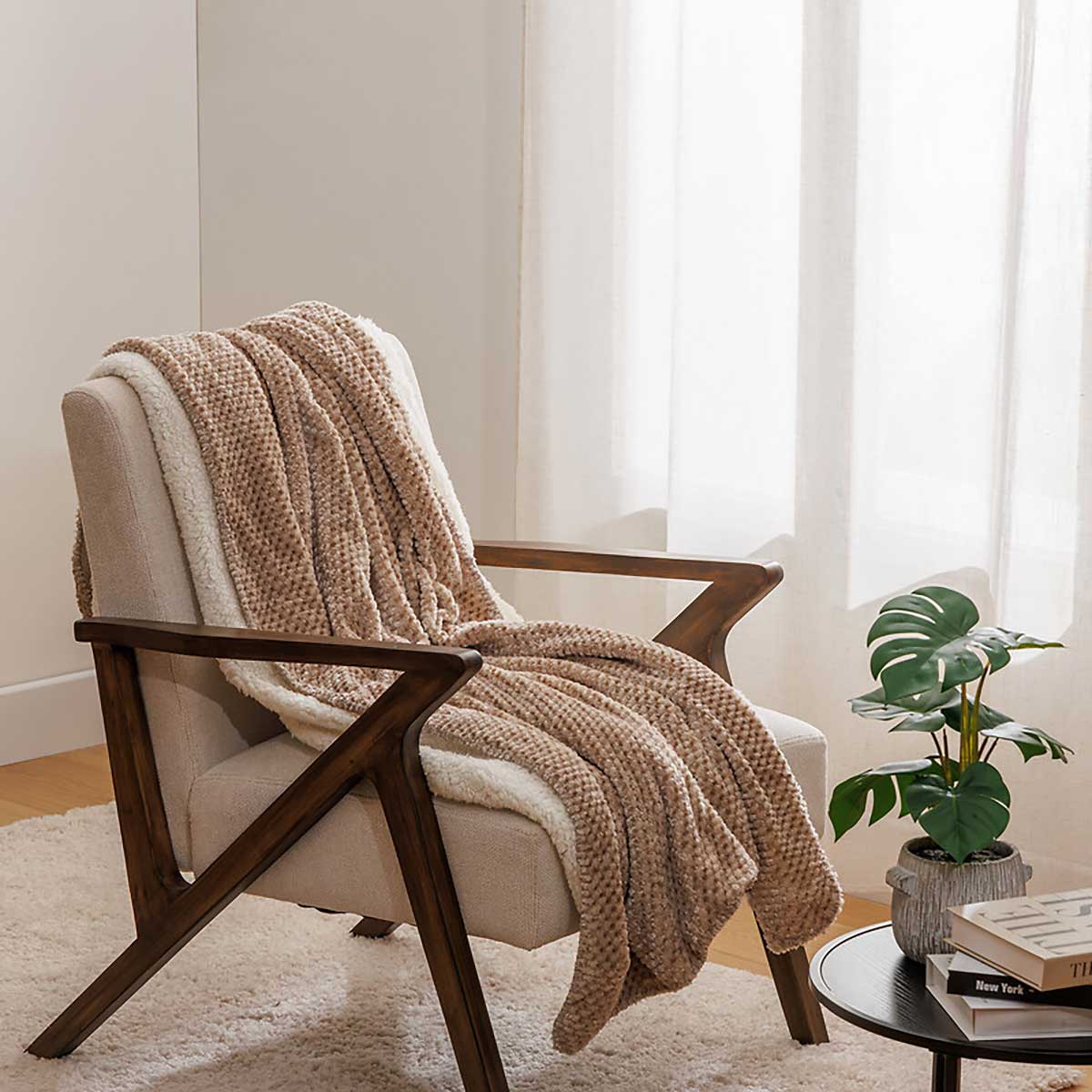 Manta LYNO bege 130x170cm,  Manta LYNO bege 130x170cm