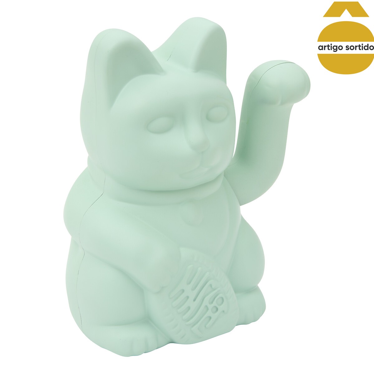 Estatueta gato da sorte em resina