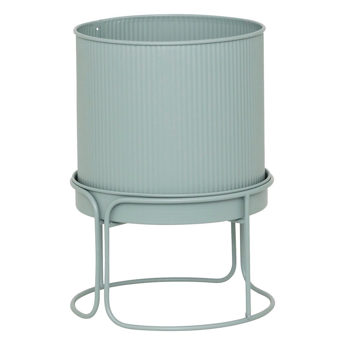 Floreira AZE em metal verde 27cm