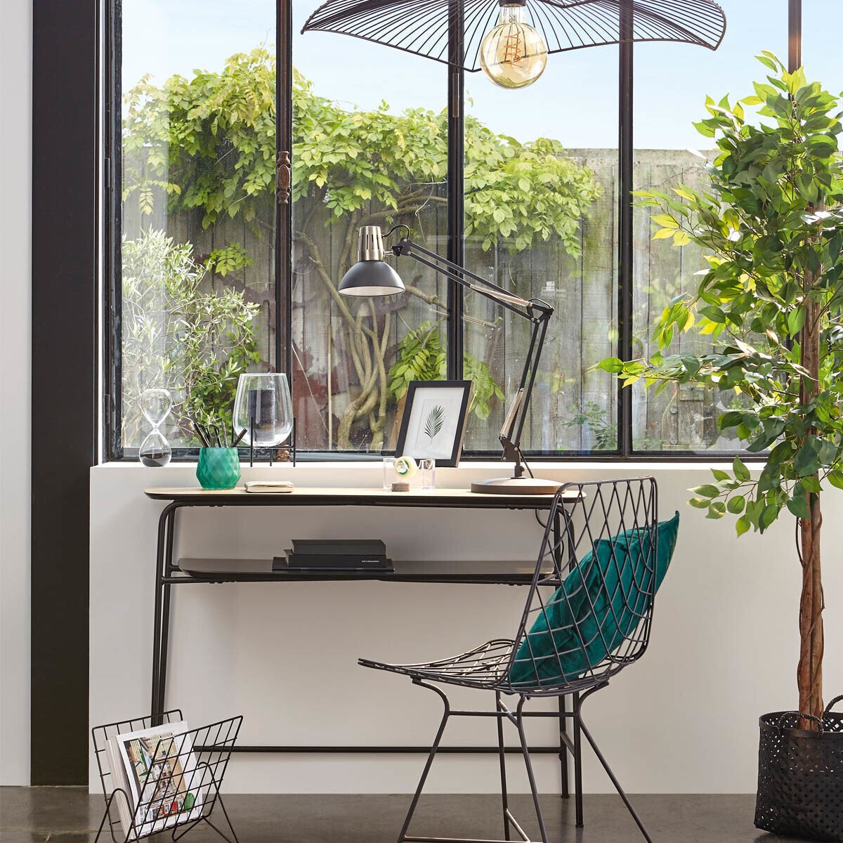 Planta artificial ficus com vaso 180cm