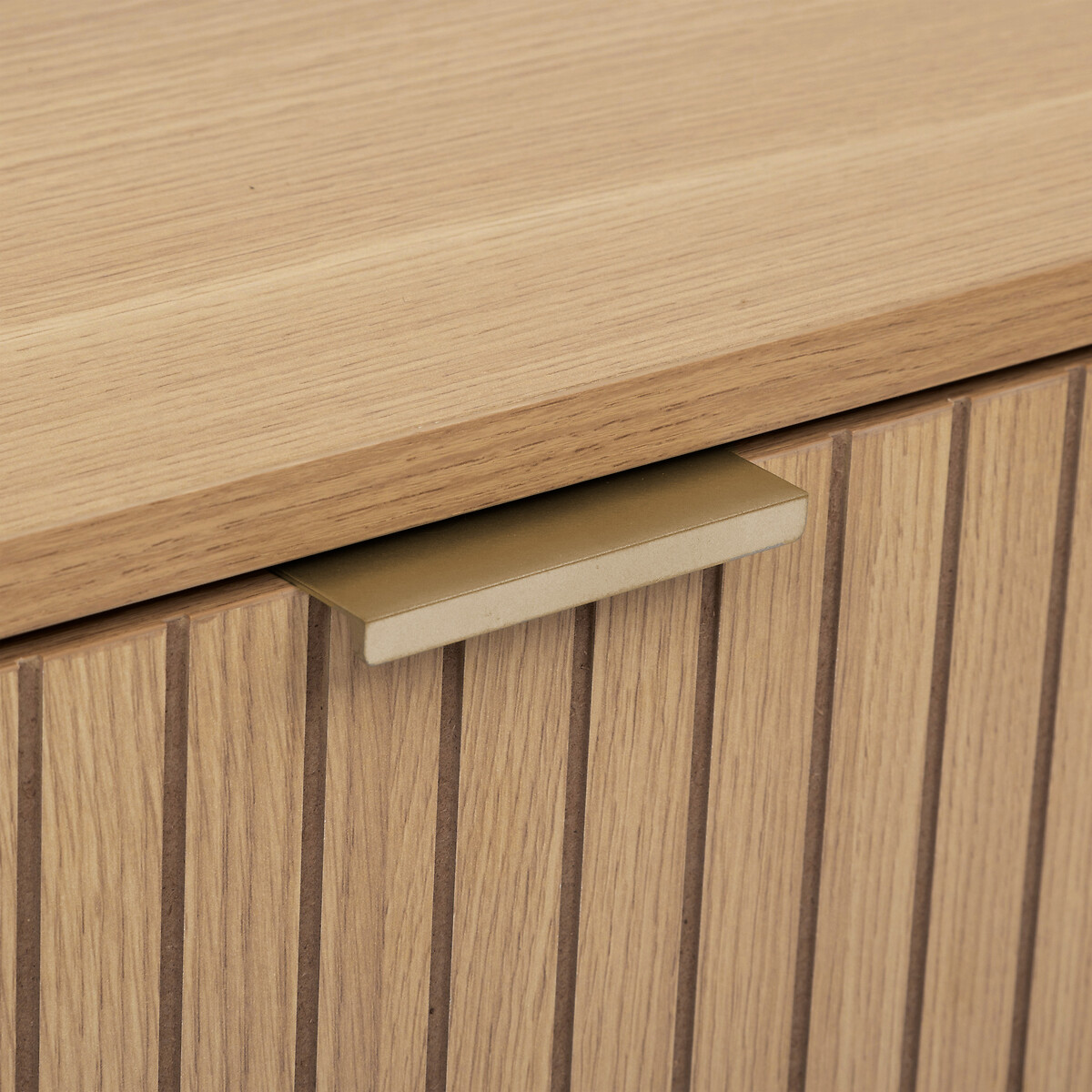 Mesa de cabeceira com 2 gavetas em mdf bege TASSO