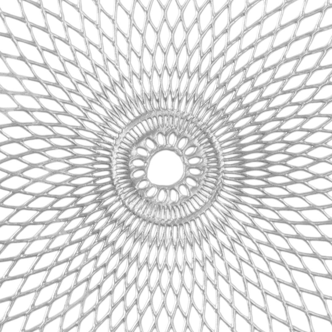 Individual de mesa redondo prateado 38cm