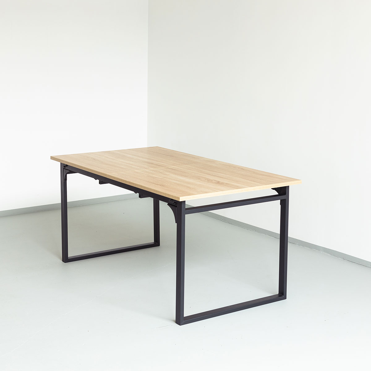 Mesa de jantar ALIAJ extens&iacute;vel em mdf e metal