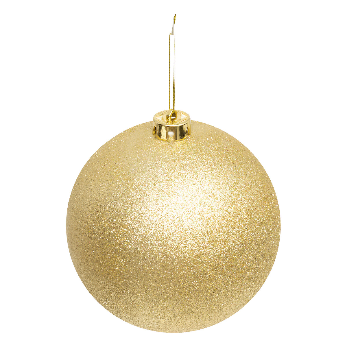 Bola de natal maxi dourada com brilhantes 15cm