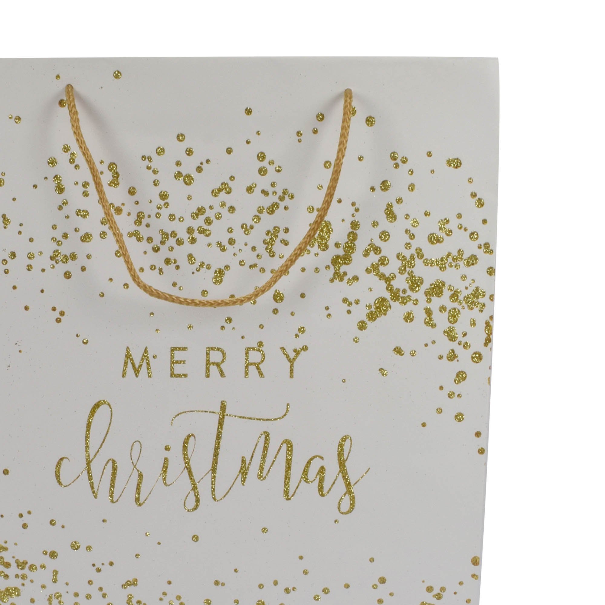 Saco De Oferta Branco E Dourado 50cm,  Saco De Oferta Branco E Dourado 50cm