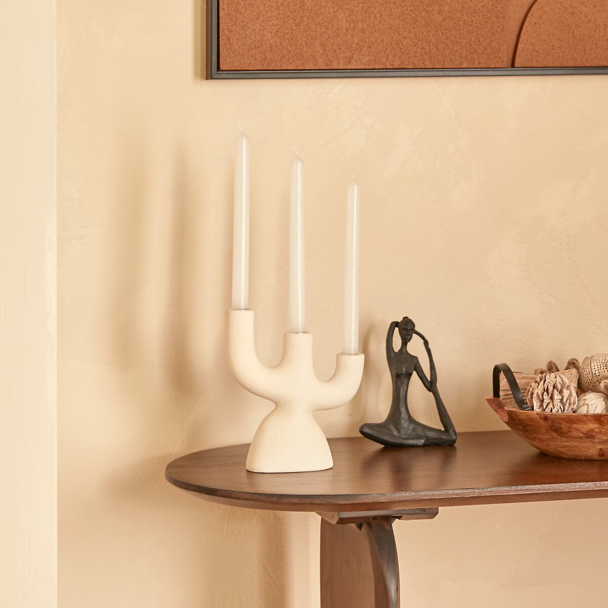 Candelabro WONJA branco 20cm
