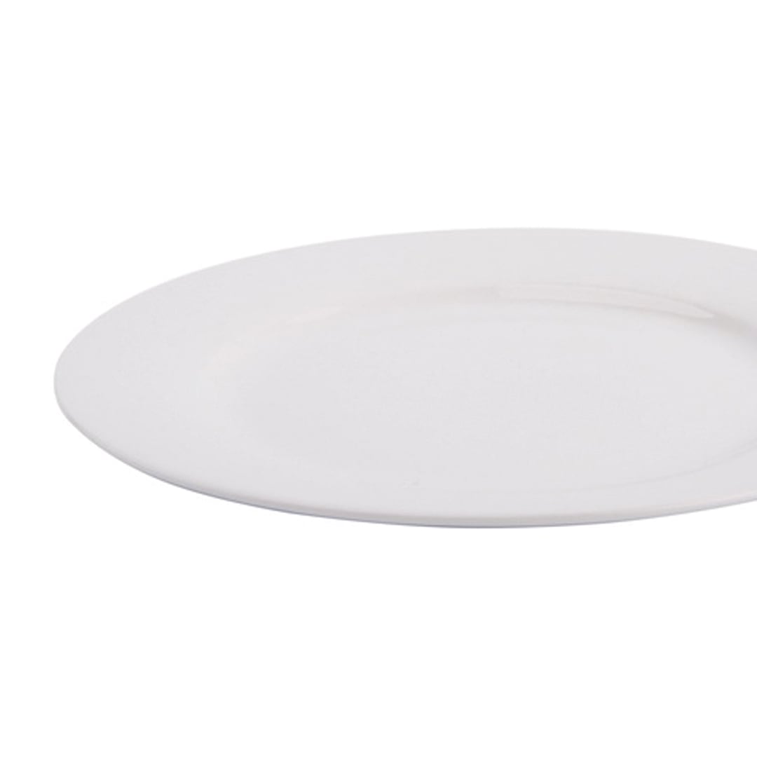 Prato de sobremesa GIZ branco em cer&acirc;mica 20cm