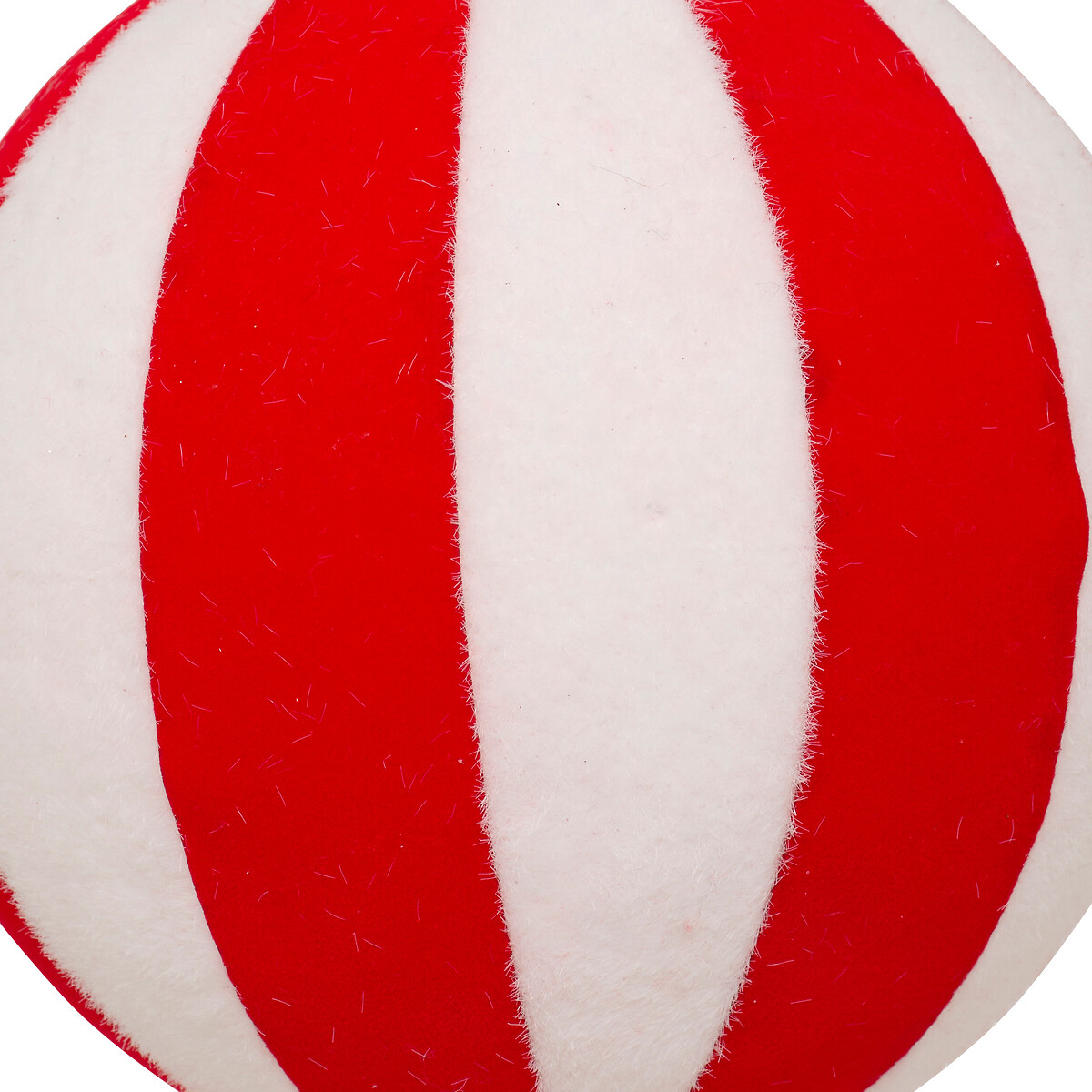 Bola de natal maxi com riscas 15cm