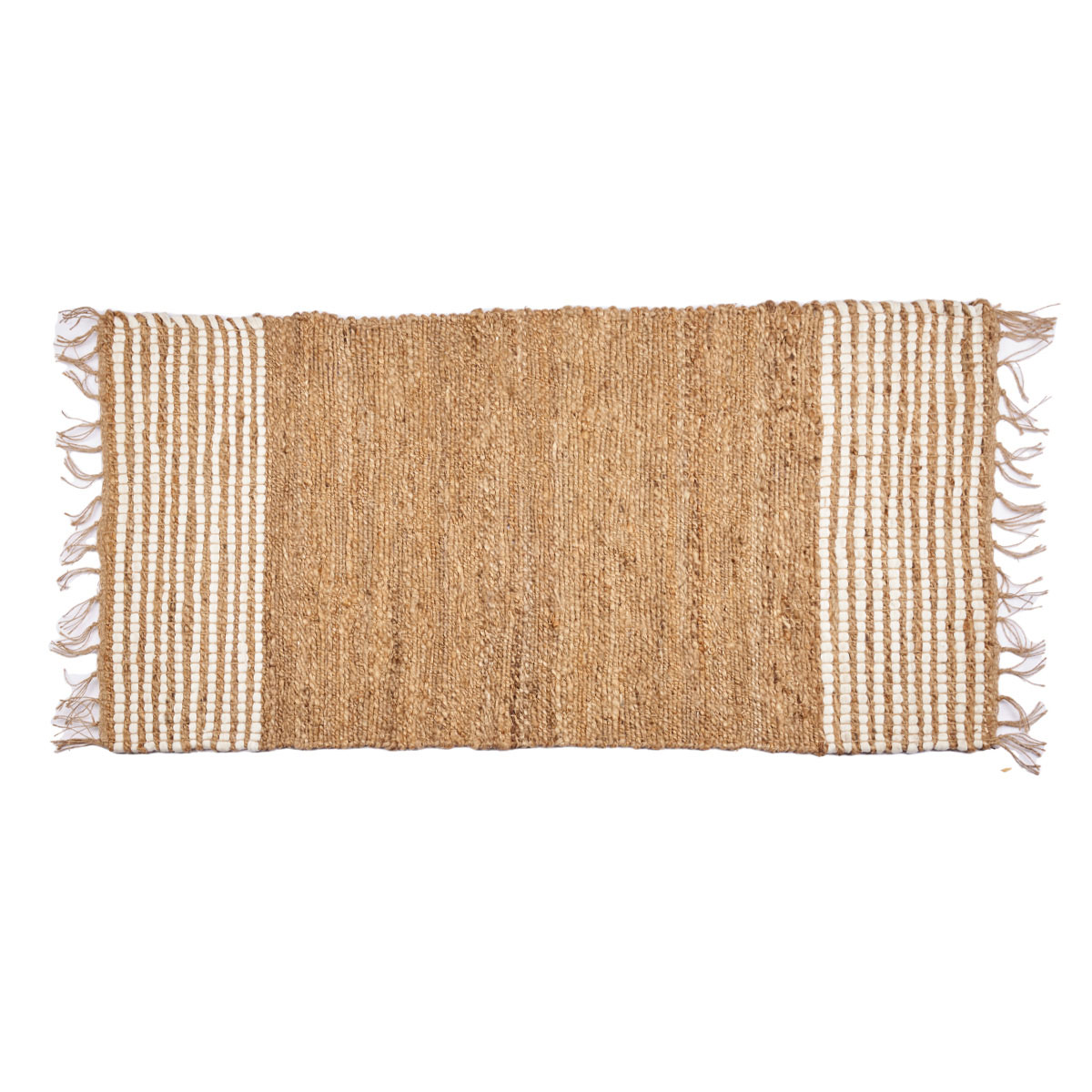 Tapete com riscas brancas 70x140cm