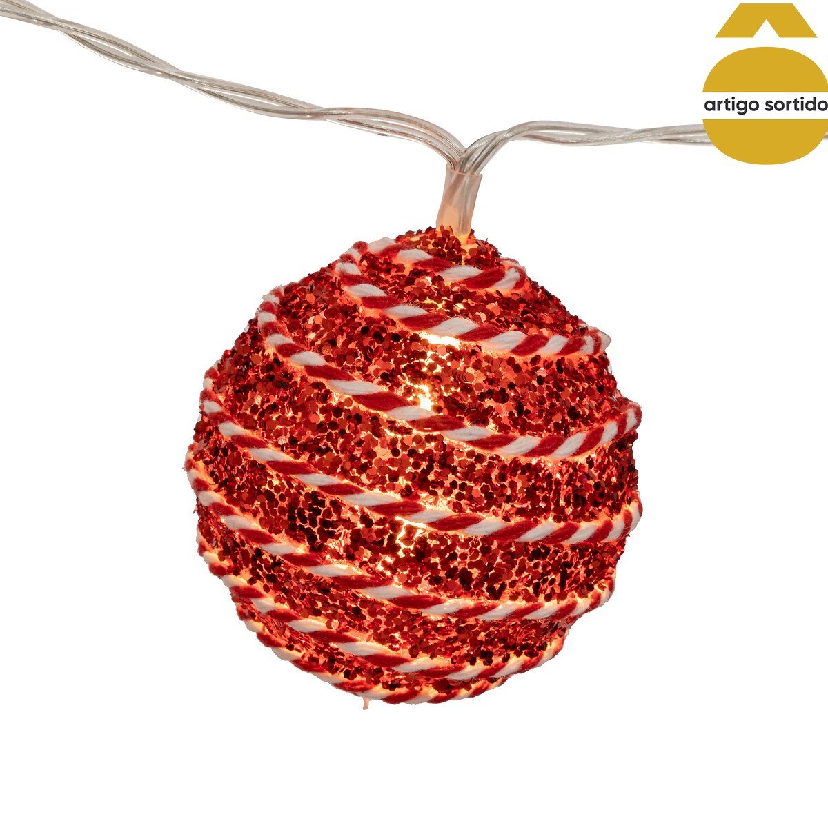 Grinalda bolas com led 165cm