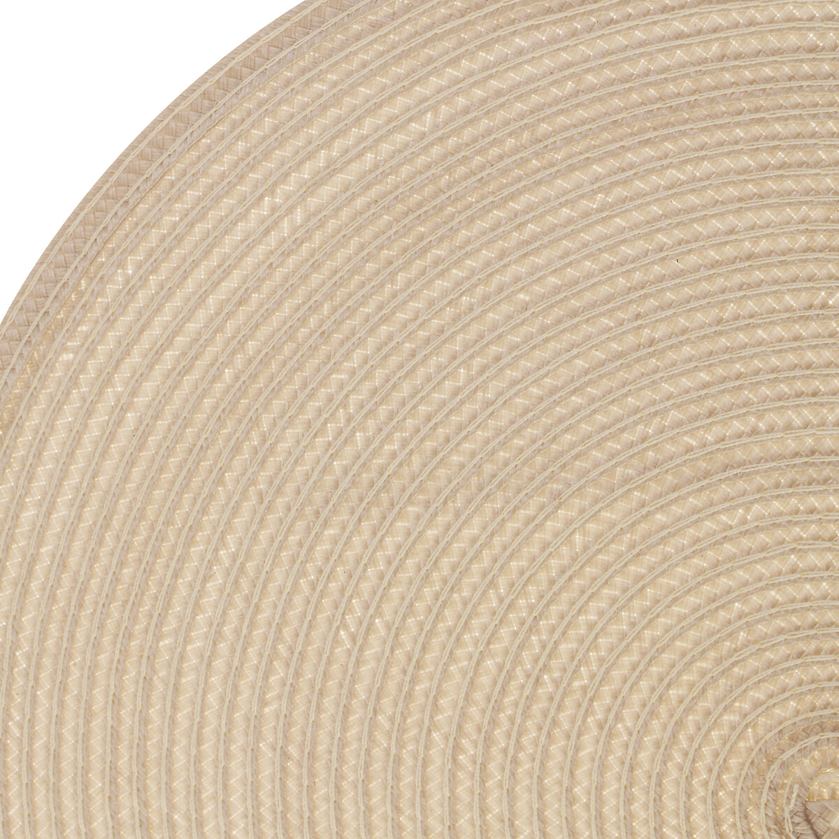 Individual de mesa redondo bege TEXALINE 38cm