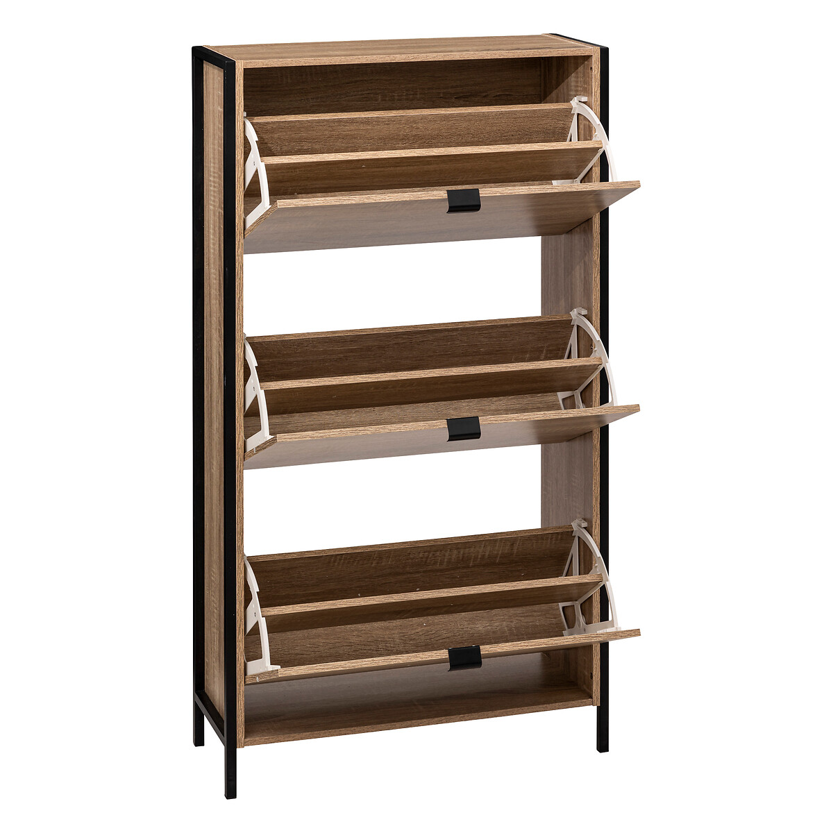 Sapateira ALIAJ castanha com 3 gavetas,  Sapateira ALIAJ castanha com 3 gavetas