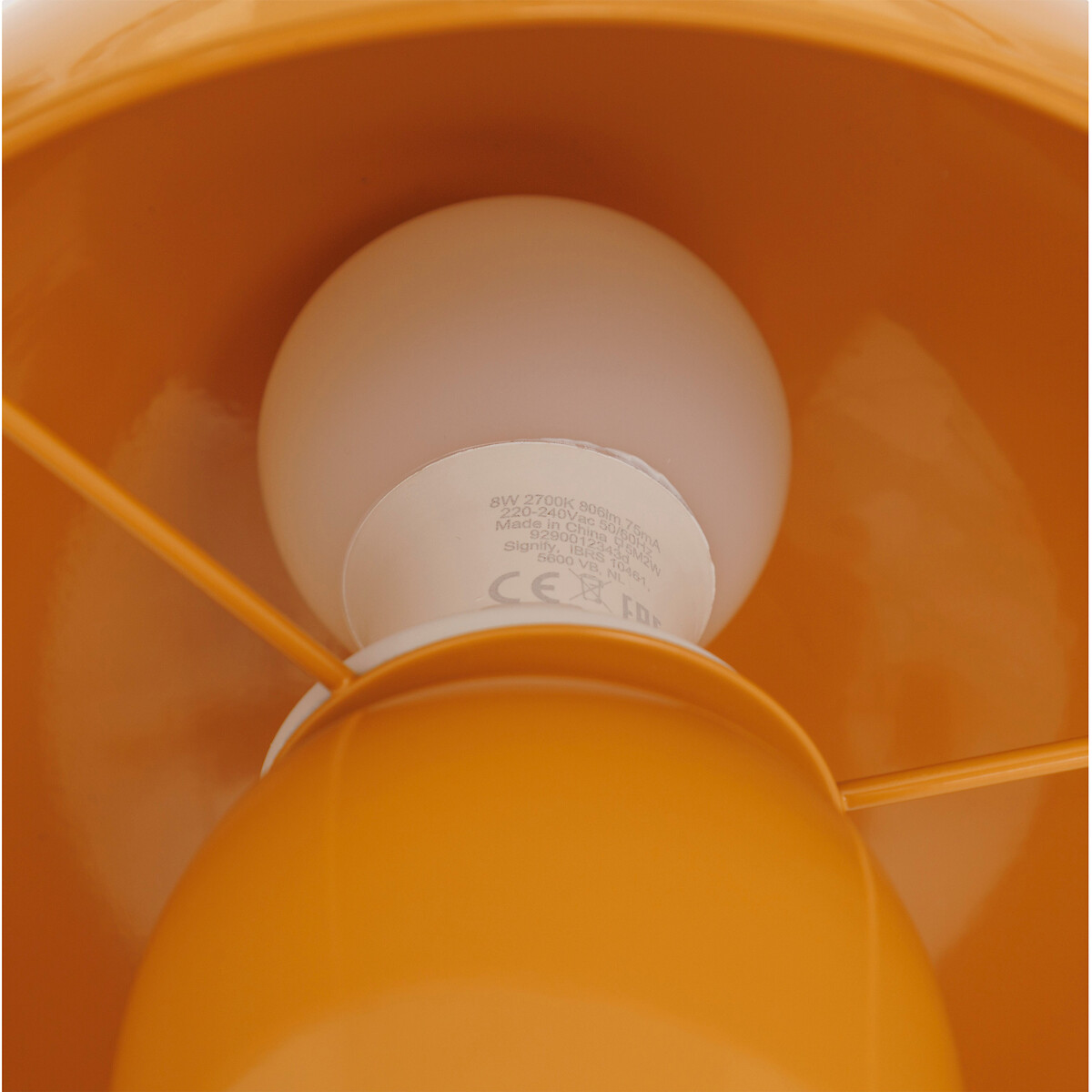 Candeeiro de mesa LITO ocre em metal