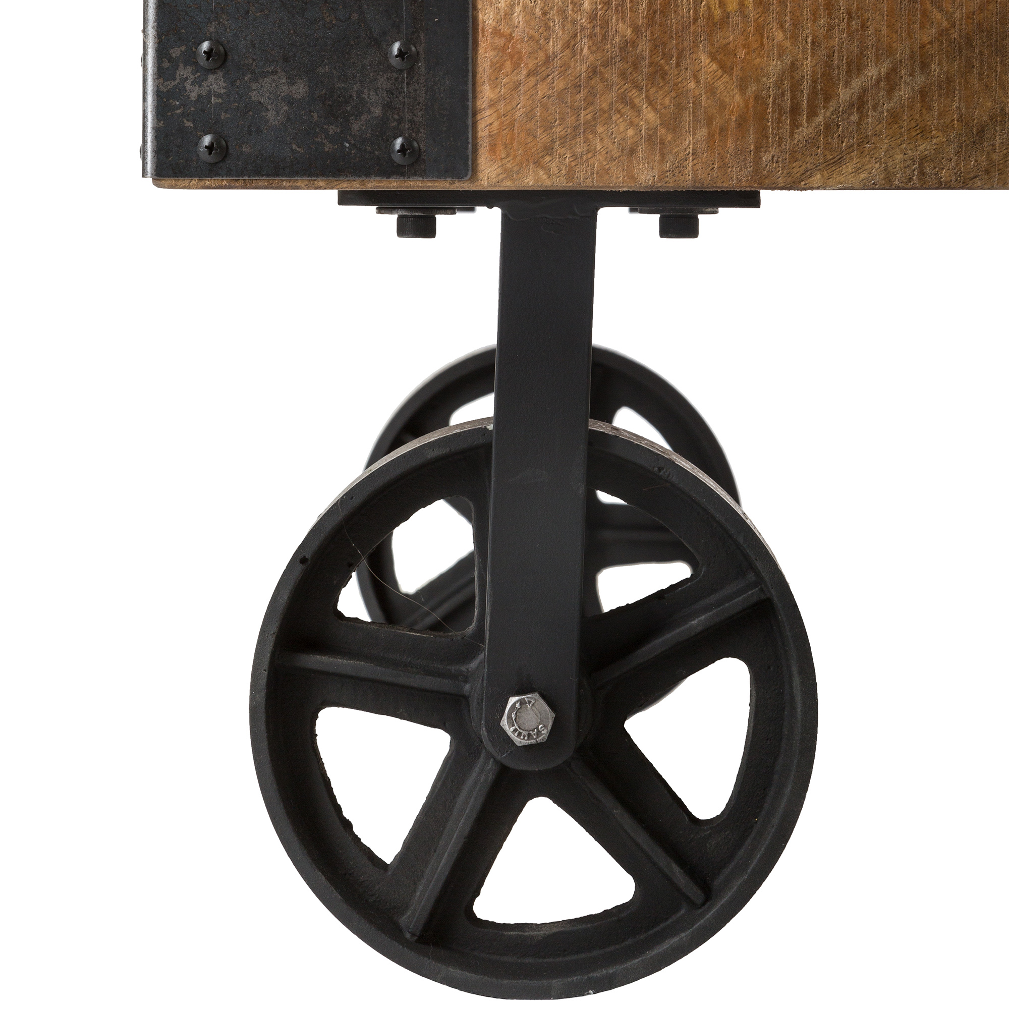 Mesa De Apoio Em Madeira E Metal Factory