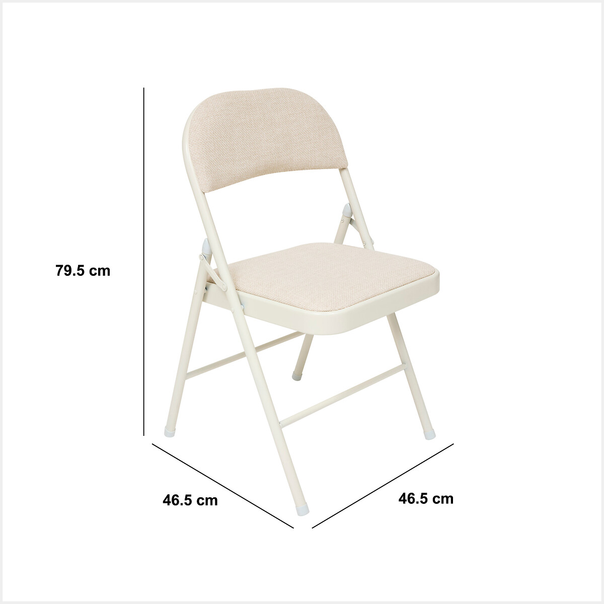 Cadeira dobr&aacute;vel FLEXY bege em metal