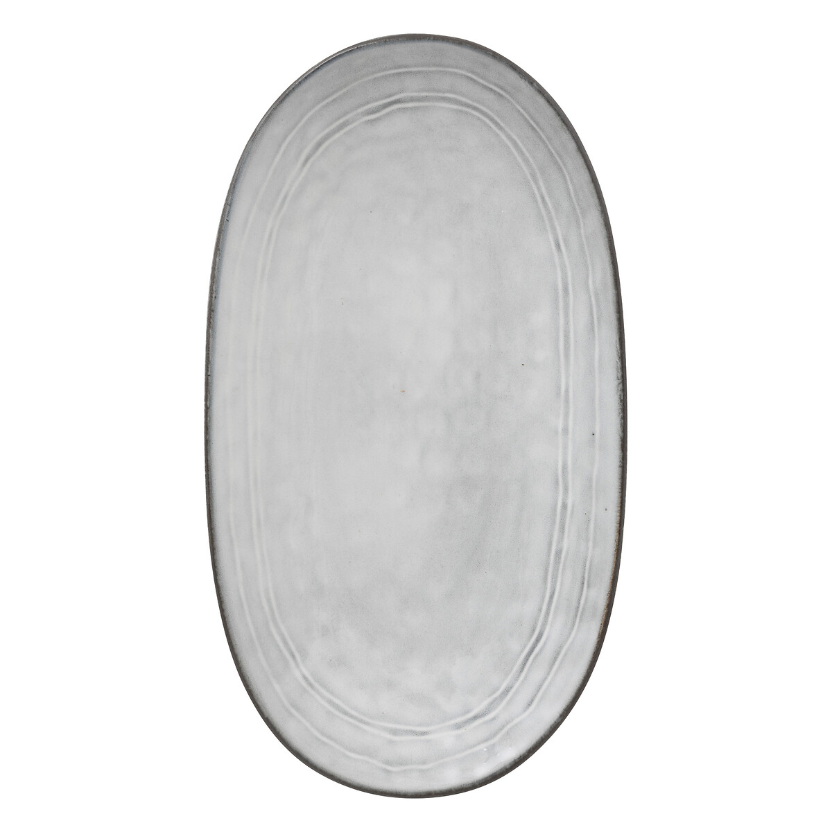 Travessa oval FLOWER azul 21x37cm