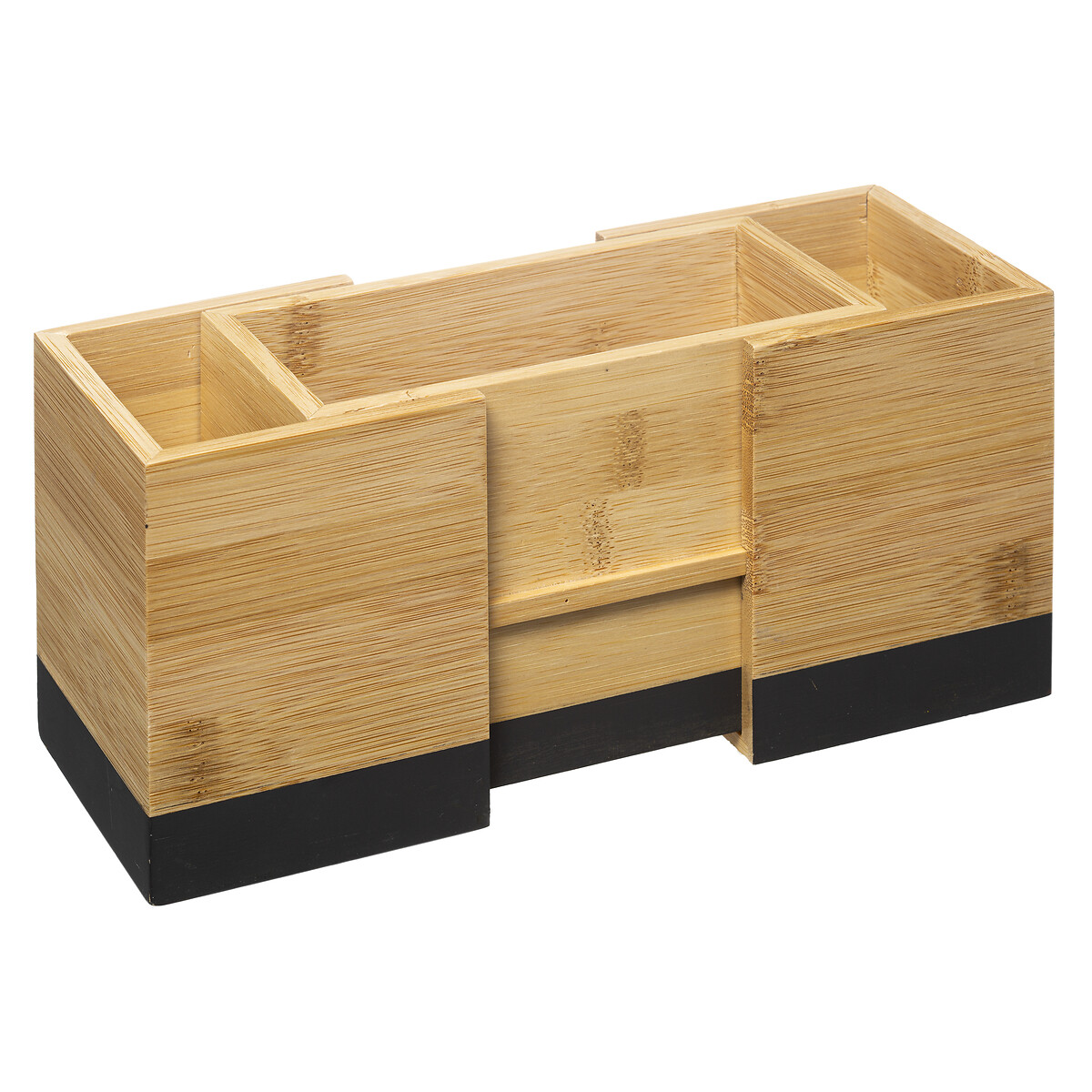 Suporte para talheres extens&iacute;vel em bambu