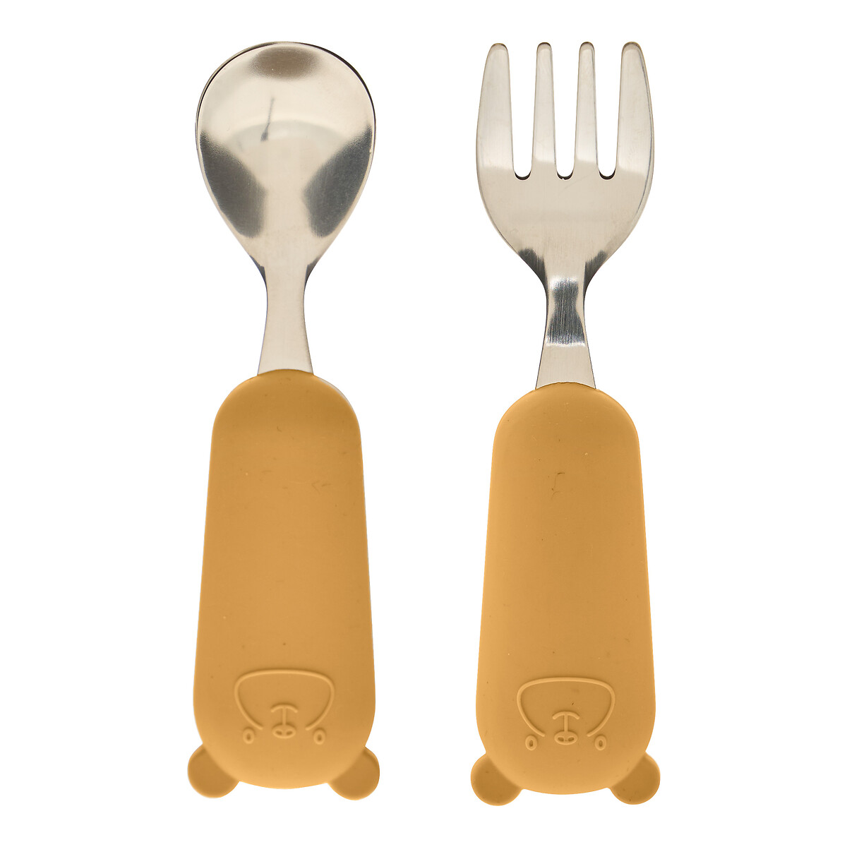 Conjunto de colher e garfo YUM ocre