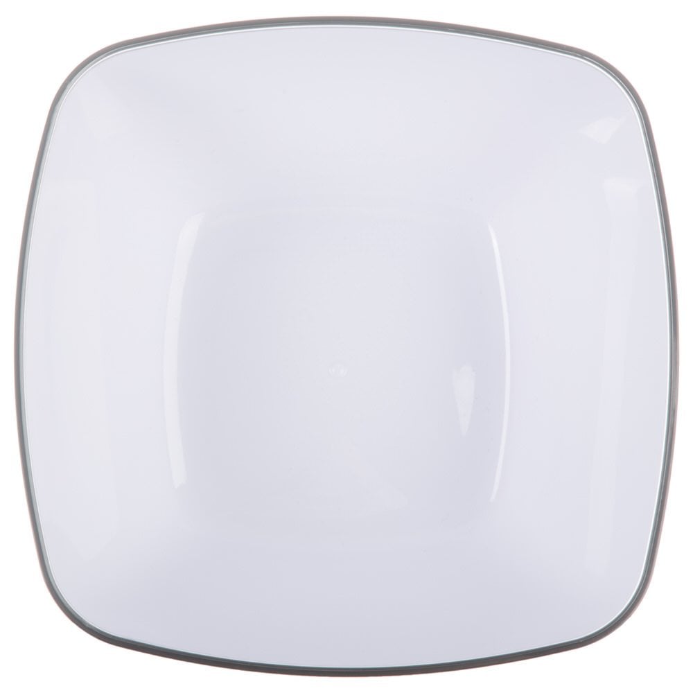 Saladeira quadrada cinza 25cm