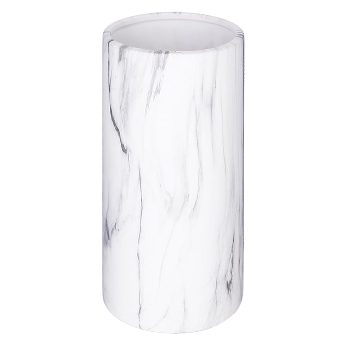 Jarra cil&iacute;ndrica efeito m&aacute;rmore 20cm