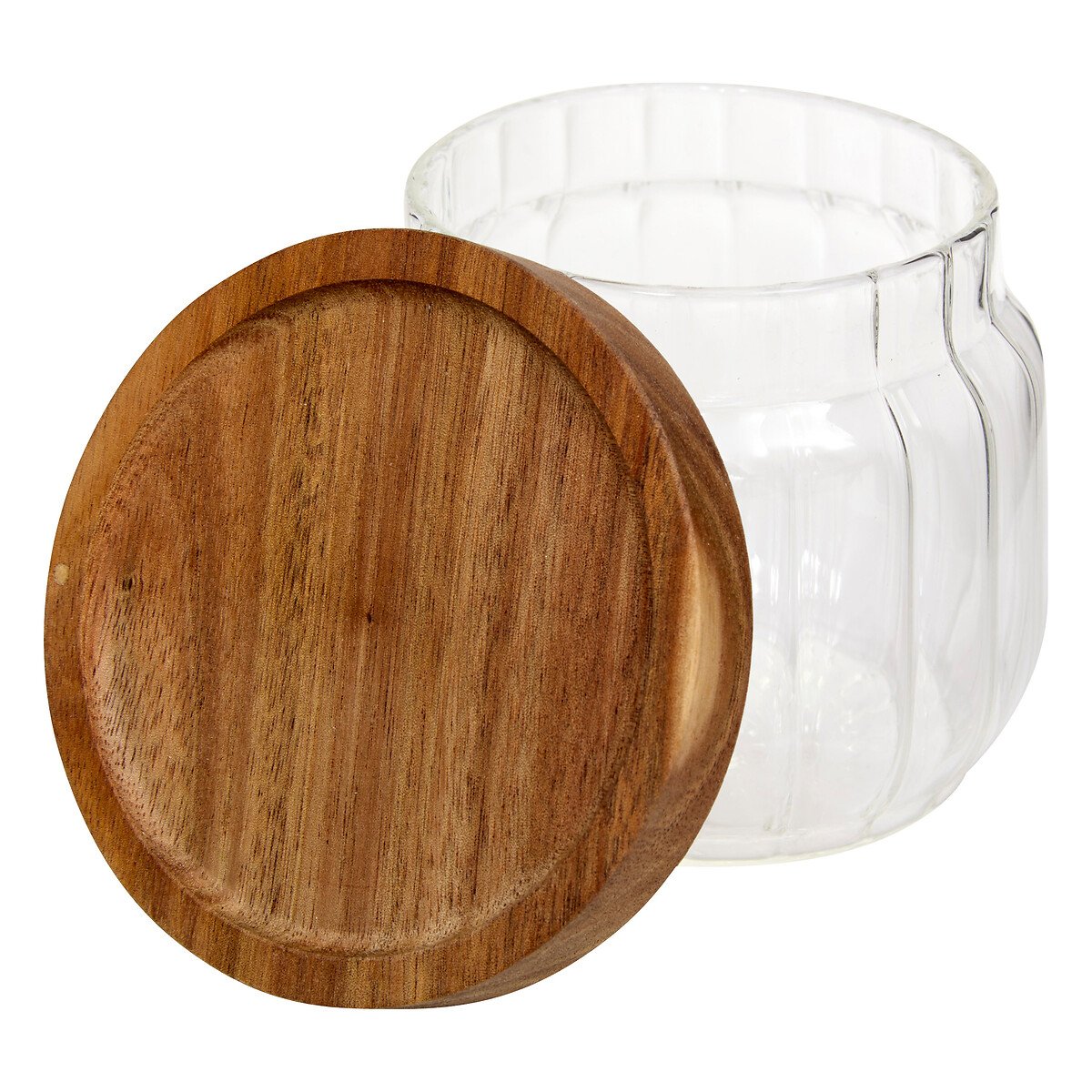 Frasco HARMONY com tampa madeira ac&aacute;cia 0,3l
