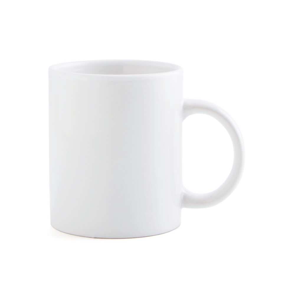 Caneca em cerâmica branca,  Caneca em cerâmica branca