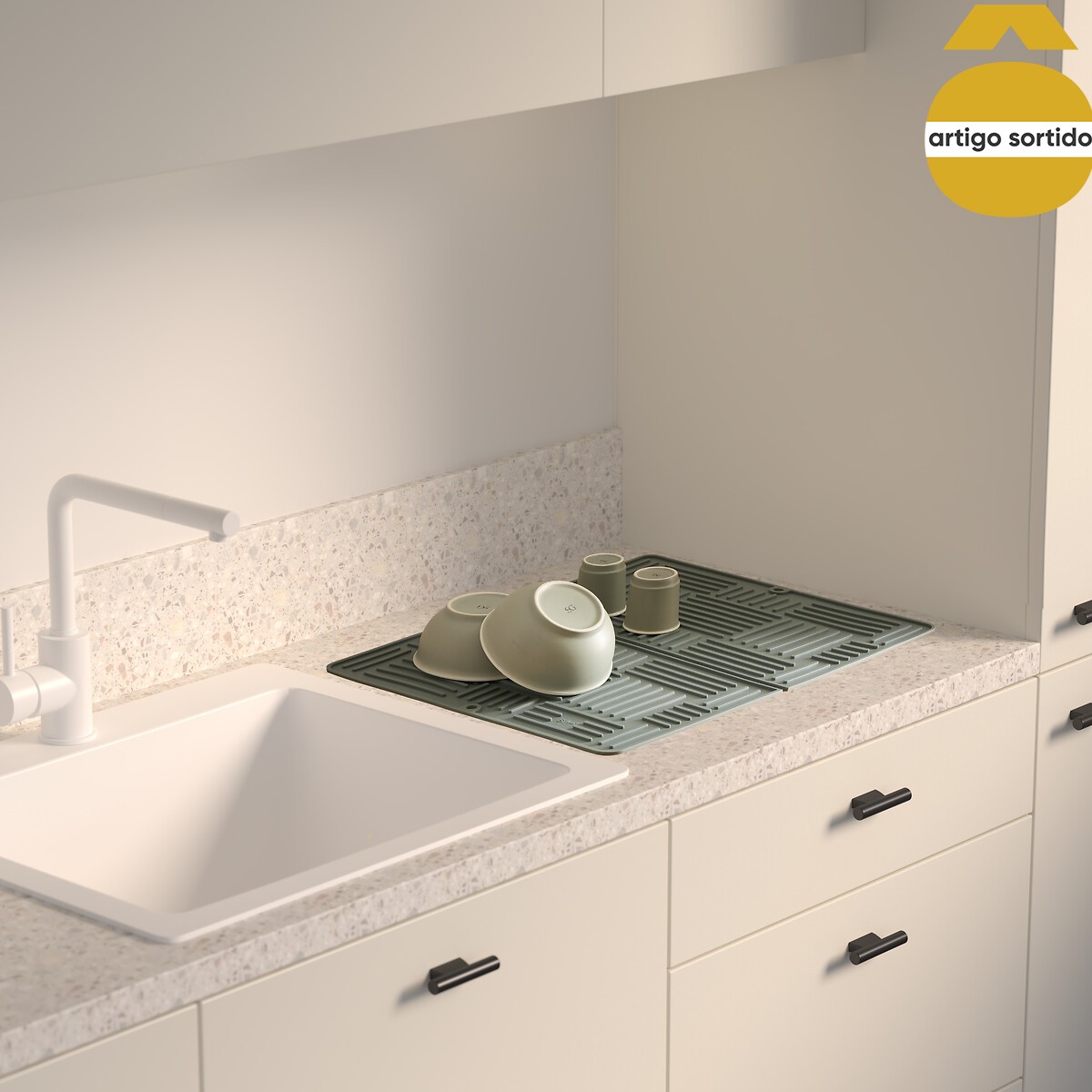 Tapete escorredor em silicone